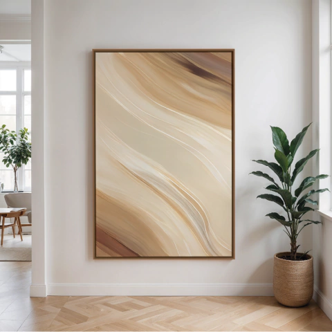 Quadro Decorativo em Canvas - Calmante - Tons Suaves que Inspiram Tranquilidade