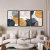 Quadro Decorativo - Trio: Coleção azul e mostarda - loja online