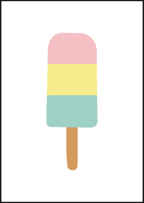 Quadro Decorativo Infantil - Picolé De Alegria