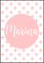 Quadro Decorativo Infantil - Nome Cruzeta (Rosa) - comprar online