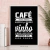 Quadro Decorativo - Café | Vinho (Preto) na internet