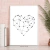Quadro Decorativo - Coração Pontos na internet
