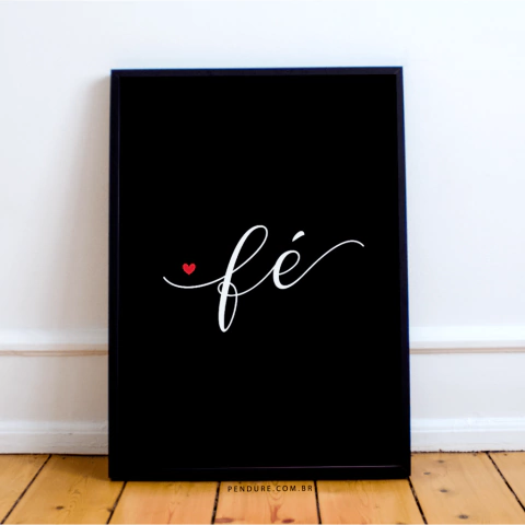 Quadro Decorativo - Fé (Preto)