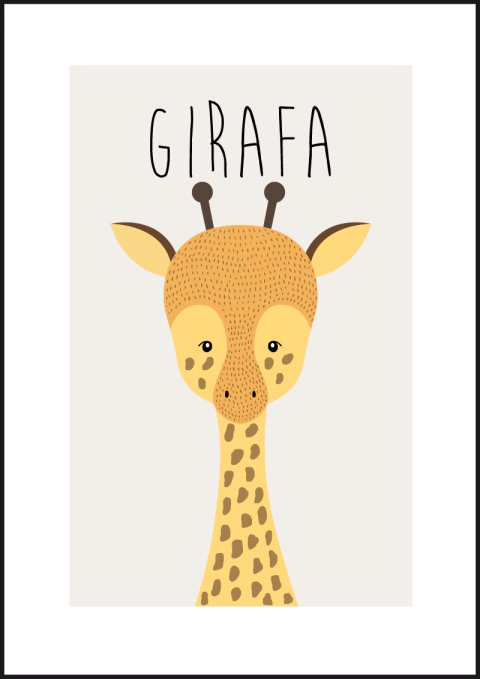 Quadro Decorativo Infantil - Girafa
