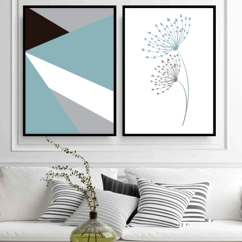 Quadro Decorativo - duo: leveza (verde)