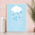 Quadro Decorativo Infantil - Chuva De Benção (Azul) - comprar online
