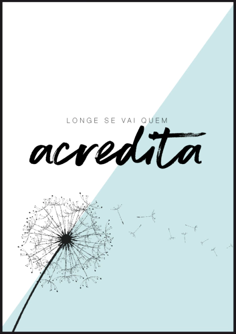 Quadro Decorativo - Longe Se Vai (Azul)