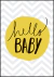 Quadro Decorativo Infantil - Hello Baby (Amarelo)