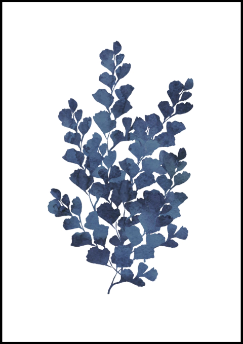 Quadro Decorativo - Folhagem Azul (01)