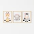 Quadro Decorativo Infantil - Trio: Safari Laço - Pendure | Loja de Quadros Decorativos