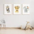 Quadro Decorativo Infantil - Trio: Safari Flores - Zebra, Leoa e Elefante
