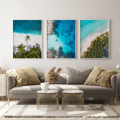 Quadro Decorativo - Trio: Água do mar