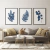 Quadro Decorativo - trio: folhagem azul - comprar online