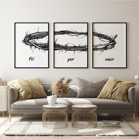 Quadro Decorativo - trio: foi por amor