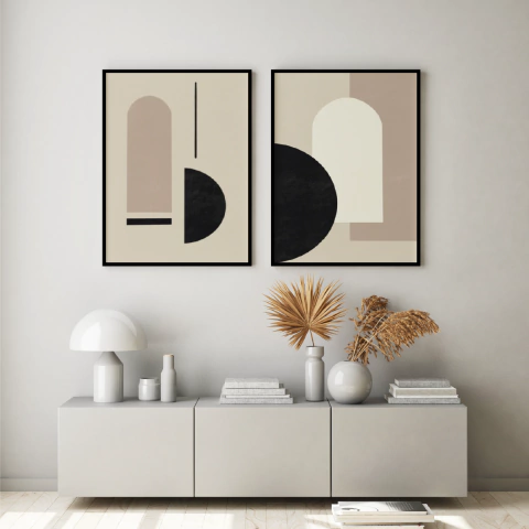 Quadro Decorativo - duo: abstrato latte