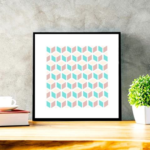 Quadro Decorativo - Cubo Clean