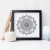 Quadro Decorativo - Mandala (P&B)