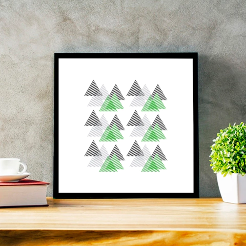 Quadro Decorativo - Ângulos Green