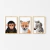 Quadro Decorativo Infantil - Trio: Safari - Macaco, Raposa e Zebra - comprar online
