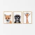 Quadro Decorativo Infantil - Trio: Safari - Raposa, Macaco e Girafa na internet