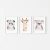 Quadro Decorativo Infantil - Trio: Bichinhos com chicletes - Pendure | Loja de Quadros Decorativos