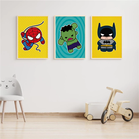 Quadro Decorativo Infantil - Trio: Hero