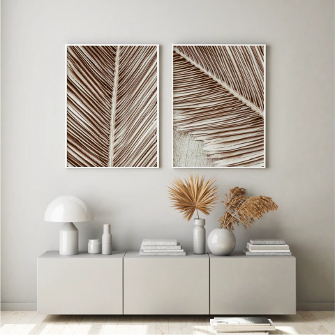 Quadro Decorativo - Duo: Folhas Secas