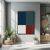 Quadro Decorativo Formas Geométricas - Abstração em Azul e Vermelho para Ambientes Modernos - comprar online