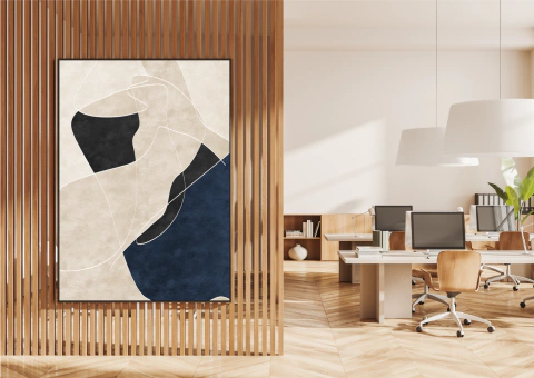 Quadro Decorativo em Canvas - Abstrato Azul