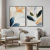 Composição Dois Quadros Decorativos em Canvas - Folhagem Abstrata - comprar online