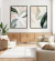Composição Dois Quadros Decorativos em Canvas - Folhagem Abstrata 2