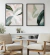 Imagem do Composição Dois Quadros Decorativos em Canvas - Folhagem Abstrata 2