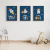 Quadro Decorativo Infantil - Trio: Astronauta (Azul) - comprar online