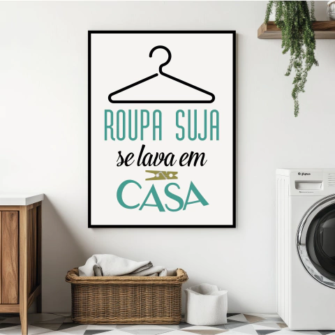 Quadro Decorativo - Lavanderia (Roupa Suja)