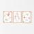 Quadro Decorativo Infantil - Trio: Borboletas e nome personalizado na internet