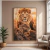 Quadro Decorativo Abstrato Família de Leões na internet