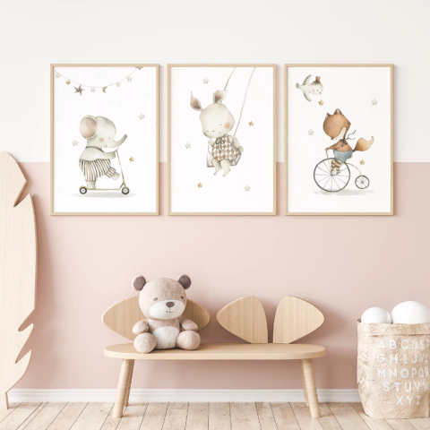 Quadro Decorativo Infantil - Trio: Circo - comprar online