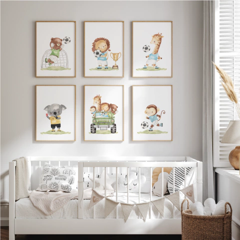 Quadro Decorativo Infantil - Coleção Futebol Safari - comprar online