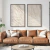Composição Dois Quadros Decorativos em Canvas - Neutral com relevo - comprar online