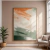 Quadro Decorativo Abstrato Verde com Laranja na internet