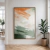 Quadro Decorativo Abstrato Verde com Laranja - comprar online