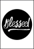 Quadro Decorativo - Blessed (Preto)