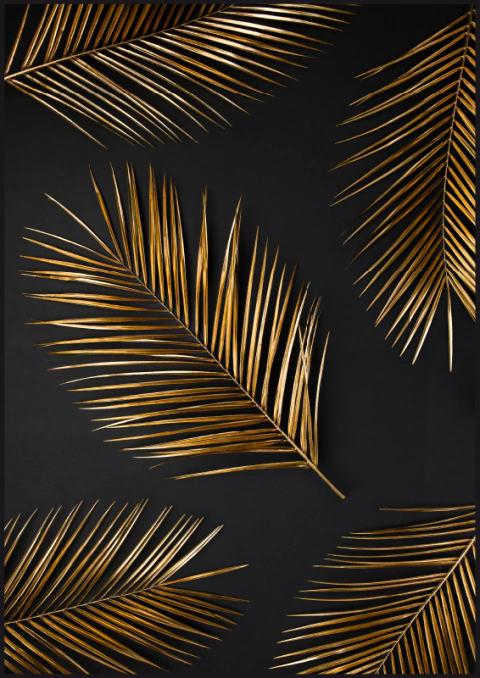 Quadro Decorativo - Galhos Dourados