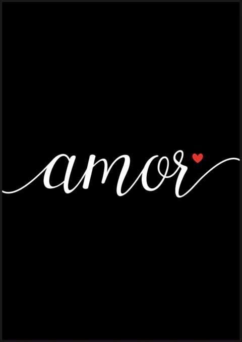 Quadro Decorativo - Amor (Preto)