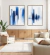 Composição Dois Quadros Decorativos em Canvas - Tons de Azul e Branco - Pendure | Loja de Quadros Decorativos