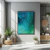 Imagem do Quadro Decorativo em Canvas - Abstrato Verde Azul