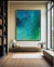 Quadro Decorativo em Canvas - Abstrato Verde Azul - Pendure | Loja de Quadros Decorativos