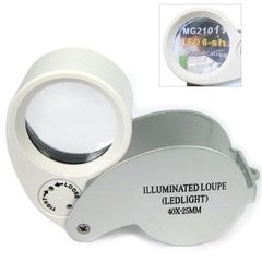 Lupa Portatil 40 x. con luz led.