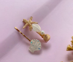 Hair Clip Estrela/concha - Nó De Menina