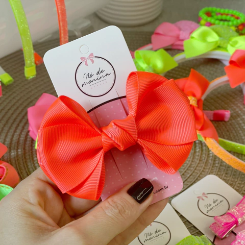 Laço Liz (M) Laranja Neon